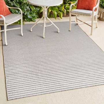 Aarhus Minimalist Scandi Striped Area Rug